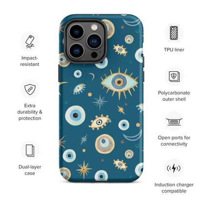 Greek Evil Eye Tough MagSafe iPhone Case - The Global Wanderer