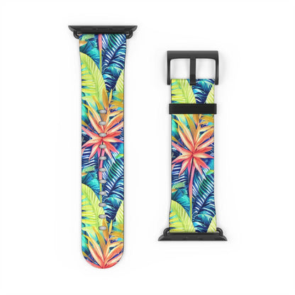 Hawaiian Tropical Leaves Watch Band - The Global Wanderer