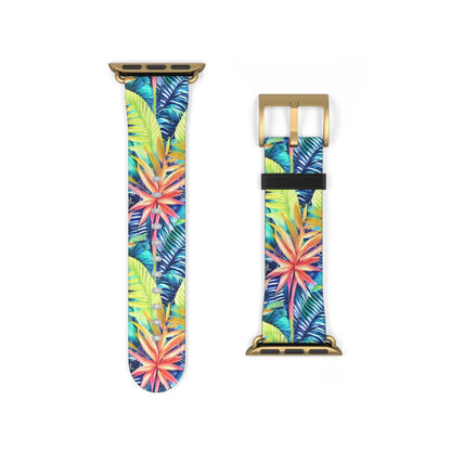 Hawaiian Tropical Leaves Watch Band - The Global Wanderer