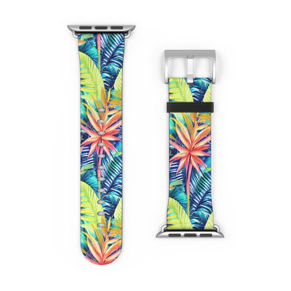 Hawaiian Tropical Leaves Watch Band - The Global Wanderer