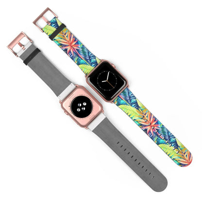 Hawaiian Tropical Leaves Watch Band - The Global Wanderer