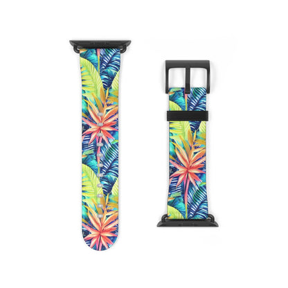 Hawaiian Tropical Leaves Watch Band - The Global Wanderer