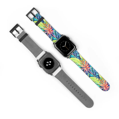 Hawaiian Tropical Leaves Watch Band - The Global Wanderer