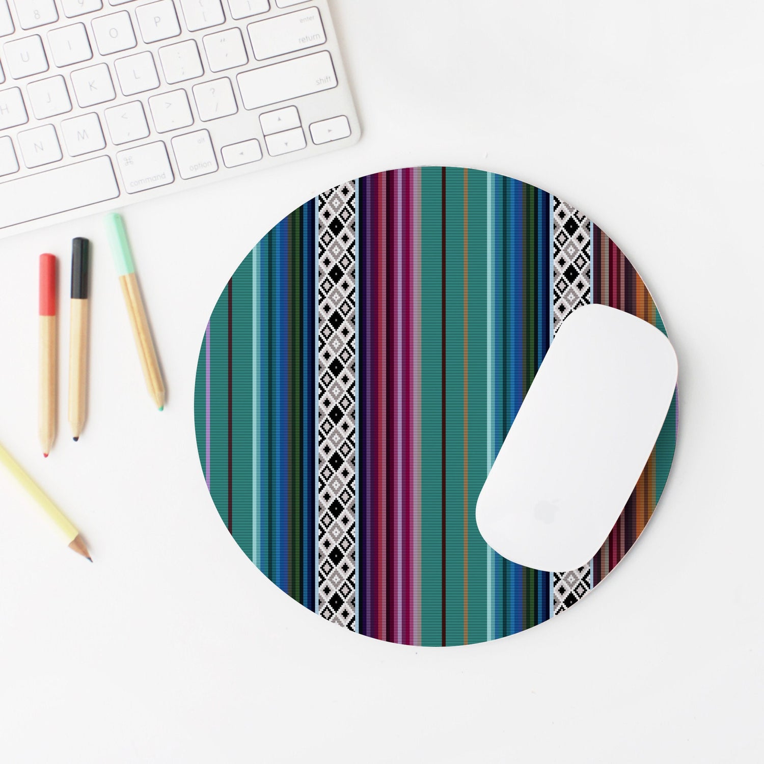 Mexican Aztec Round Mouse Pad