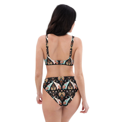 Indian Elephants Recycled High-Waisted Bikini - The Global Wanderer