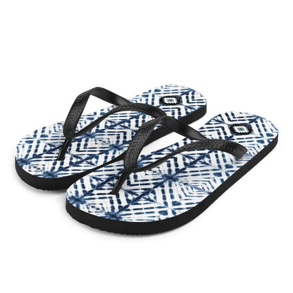 Japanese Shibori Print Flip Flops - The Global Wanderer