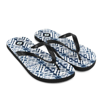 Japanese Shibori Print Flip Flops - The Global Wanderer