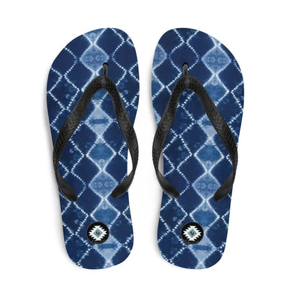 Japanese Shibori Print Flip Flops - The Global Wanderer