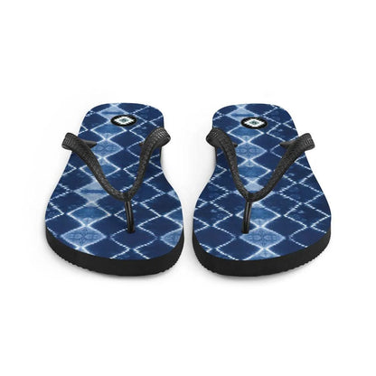 Japanese Shibori Print Flip Flops - The Global Wanderer