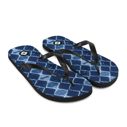 Japanese Shibori Print Flip Flops - The Global Wanderer