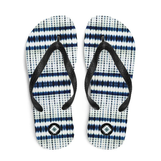 Japanese Shibori Print Flip Flops - The Global Wanderer