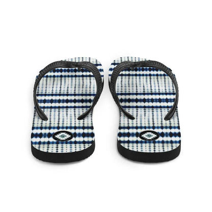 Japanese Shibori Print Flip Flops - The Global Wanderer