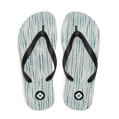 Japanese Shibori Print Flip Flops - The Global Wanderer