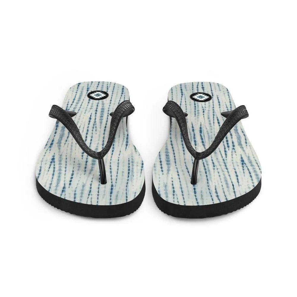 Japanese Shibori Print Flip Flops - The Global Wanderer