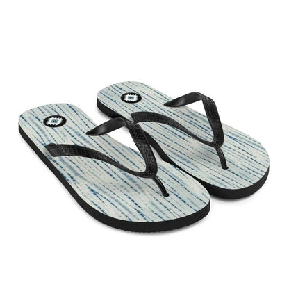 Japanese Shibori Print Flip Flops - The Global Wanderer