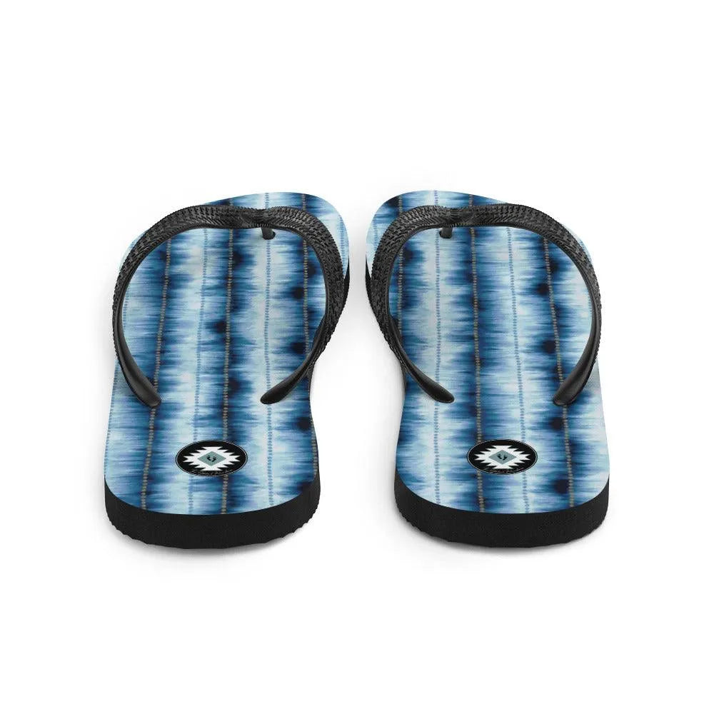 Japanese Shibori Print Flip Flops - The Global Wanderer