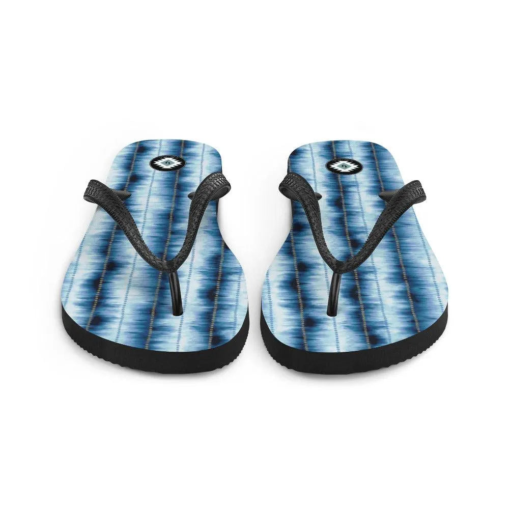 Japanese Shibori Print Flip Flops - The Global Wanderer