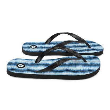 Japanese Shibori Print Flip Flops - The Global Wanderer