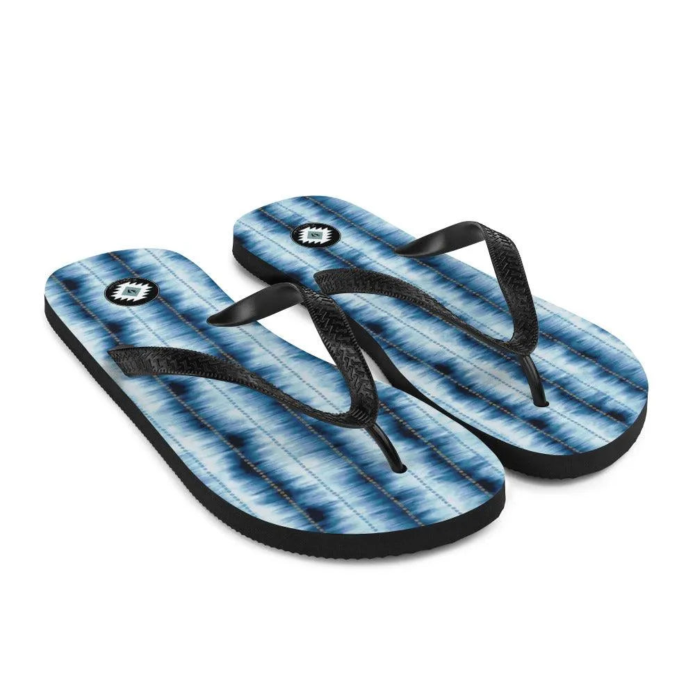 Japanese Shibori Print Flip Flops - The Global Wanderer