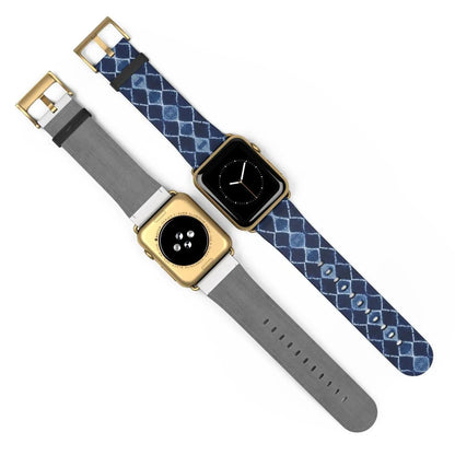 Japanese Shibori Print Watch Band - The Global Wanderer