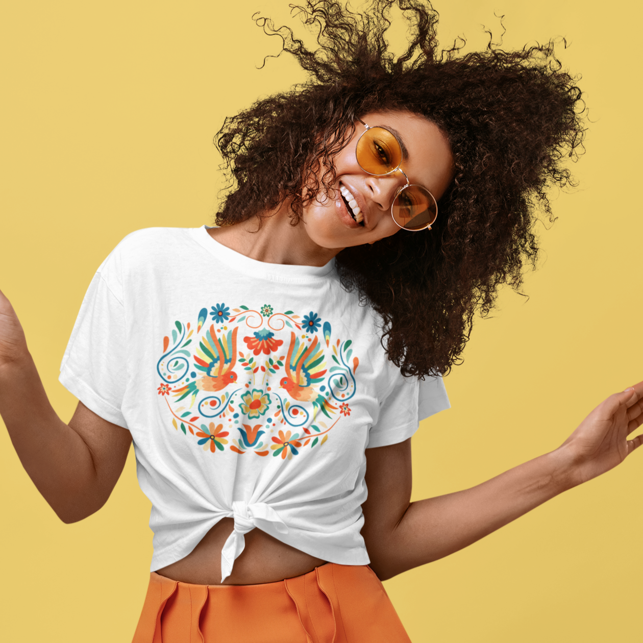 Mexican Otomi Print T-Shirt - The Global Wanderer
