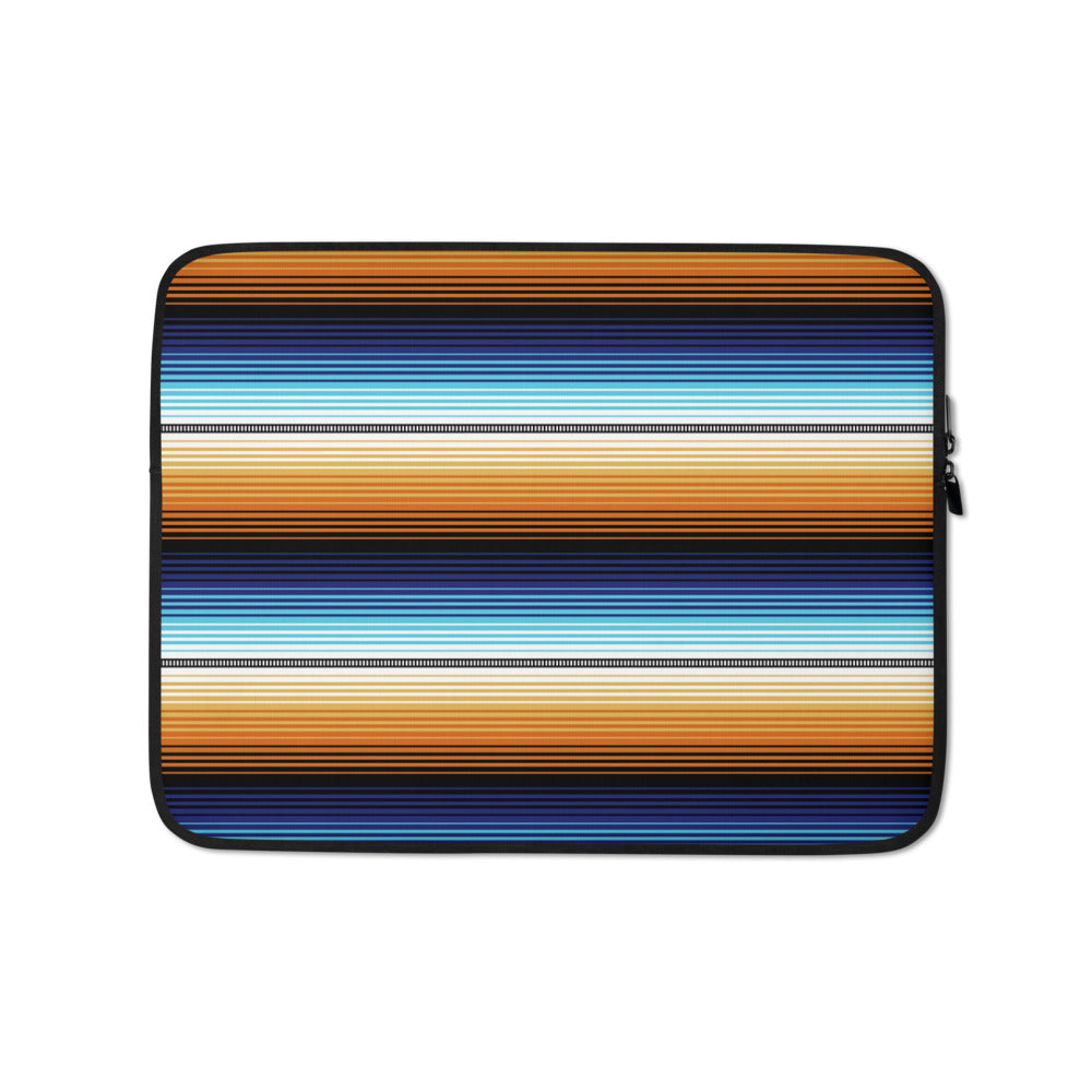 Orange Blue Mexican Serape Laptop Case