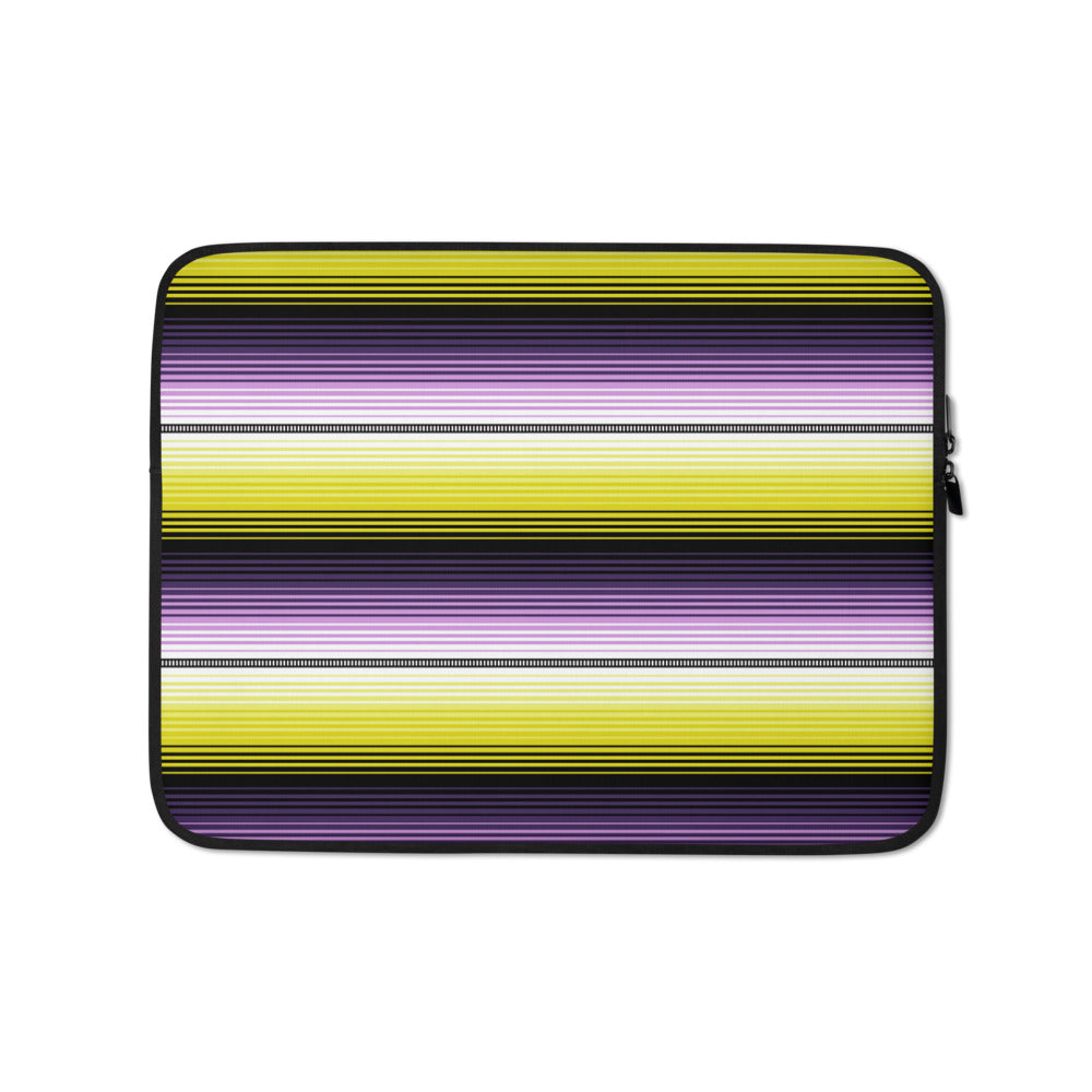 Purple Yellow Mexican Serape Laptop Case