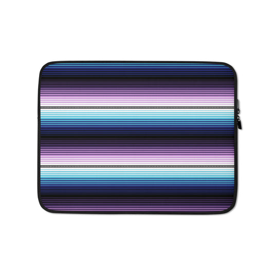 Blue Purple Mexican Serape Laptop Case