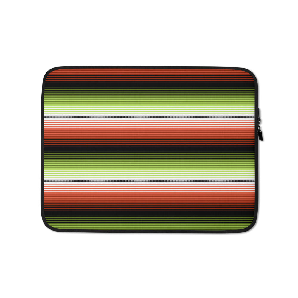 Red Green Mexican Serape Laptop Case