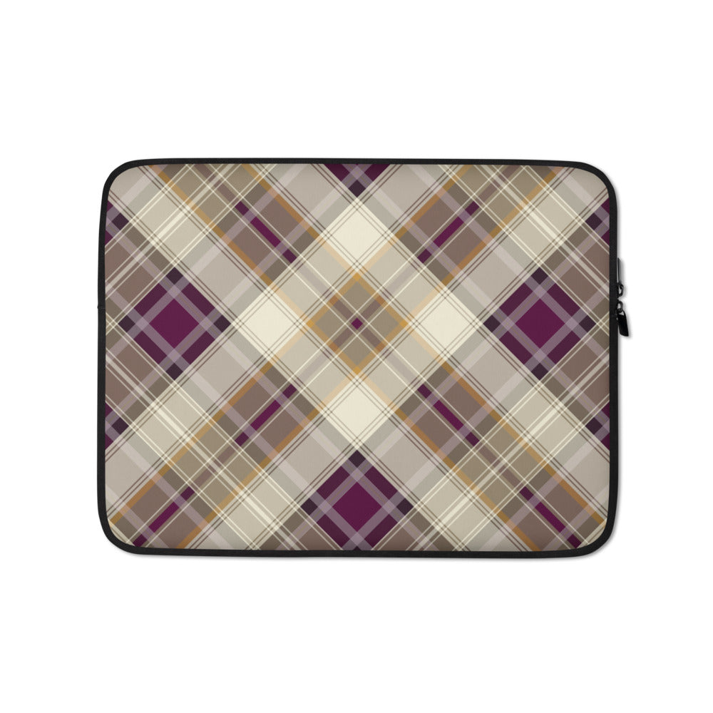 Purple Scottish Plaid Laptop Case