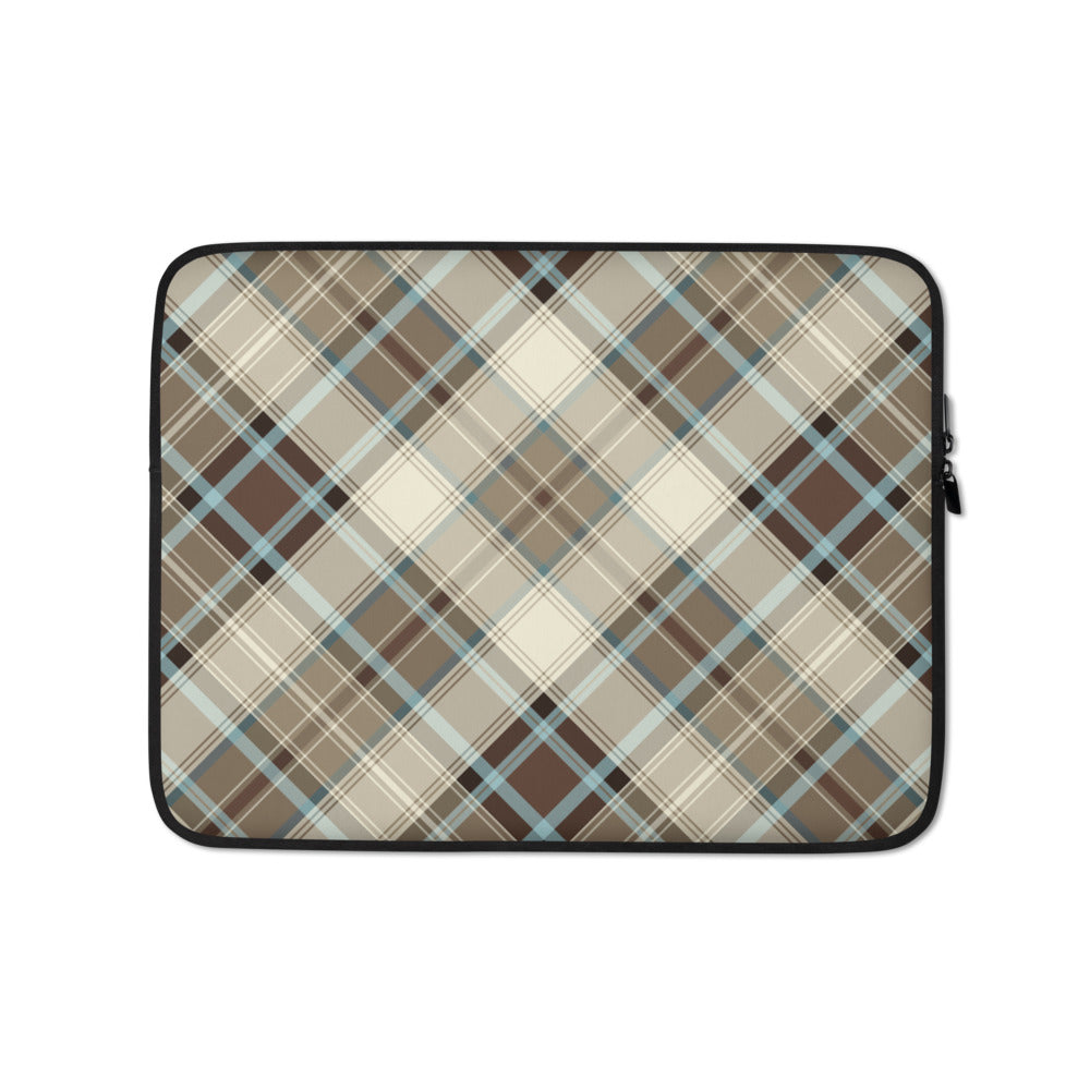 Brown Scottish Plaid Laptop Case