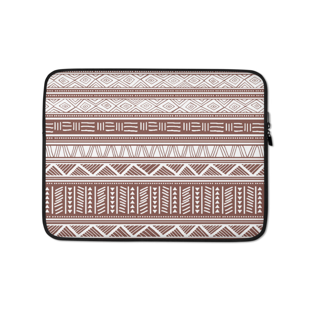 Red African Print Laptop Case