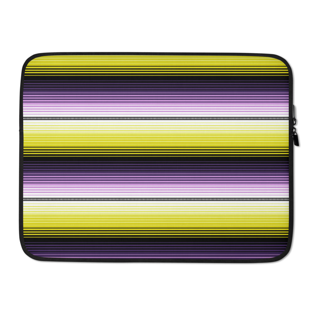 Purple Yellow Mexican Serape Laptop Case