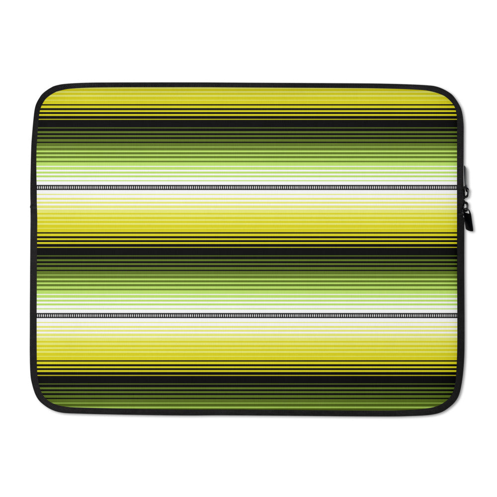 Green Yellow Mexican Serape Laptop Case