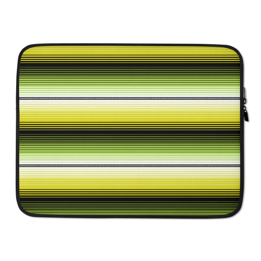 Green Yellow Mexican Serape Laptop Case