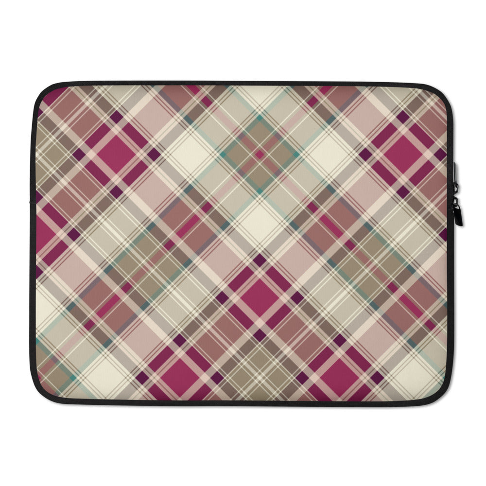 Pink Scottish Plaid Laptop Case