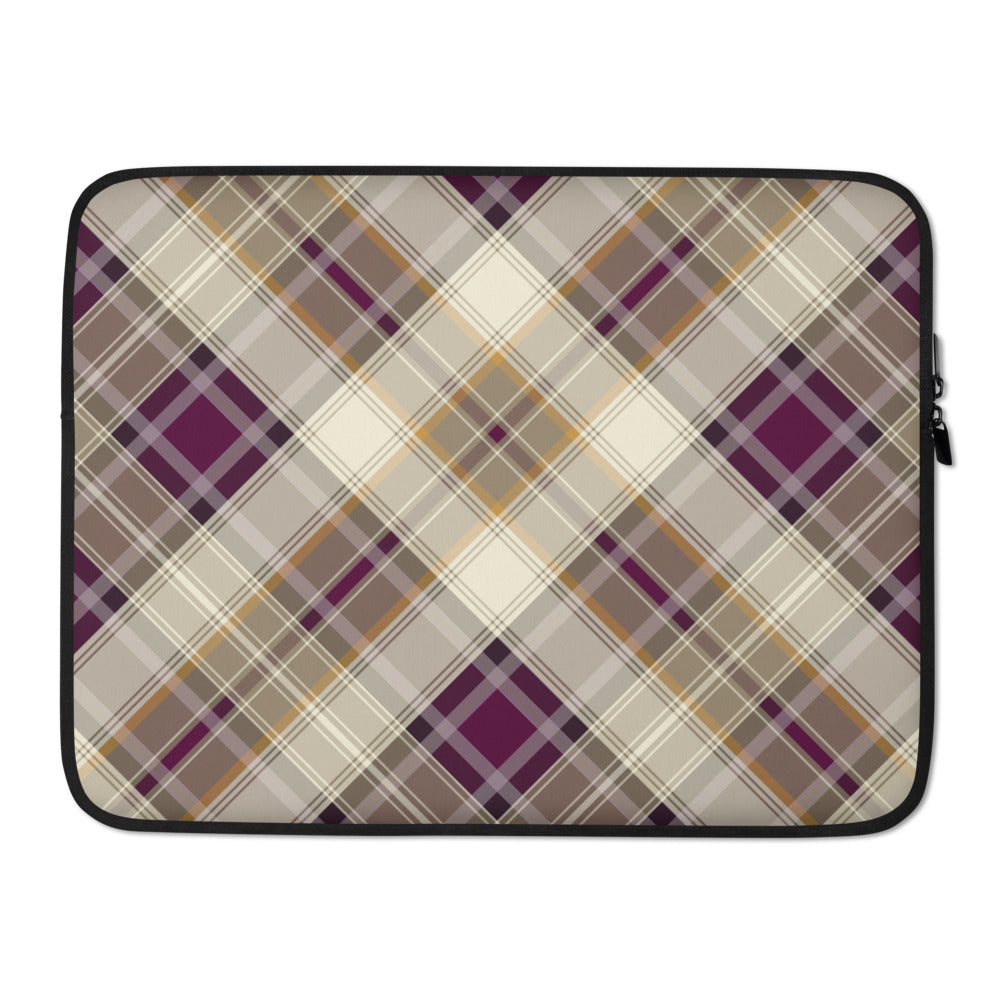 Purple Scottish Plaid Laptop Case