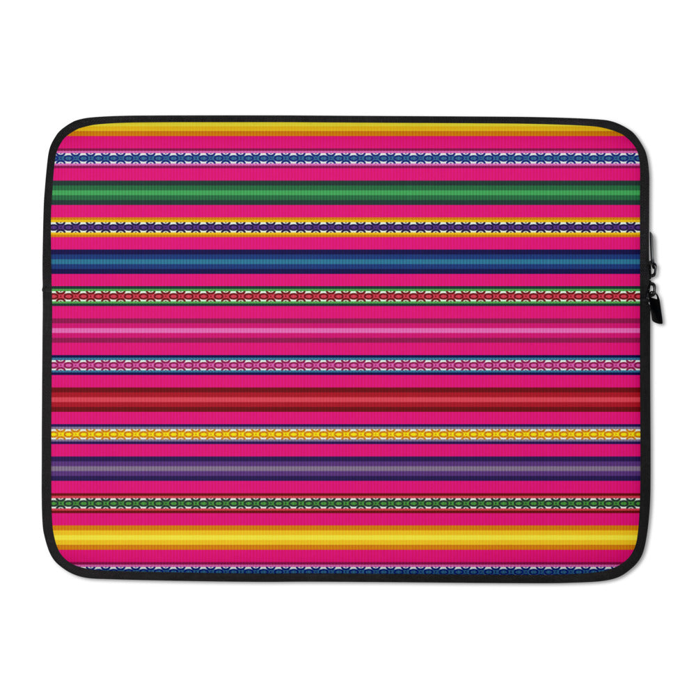 Pink Peruvian Print Laptop Case