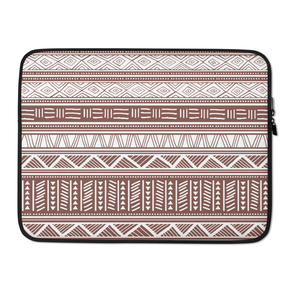 Red African Print Laptop Case