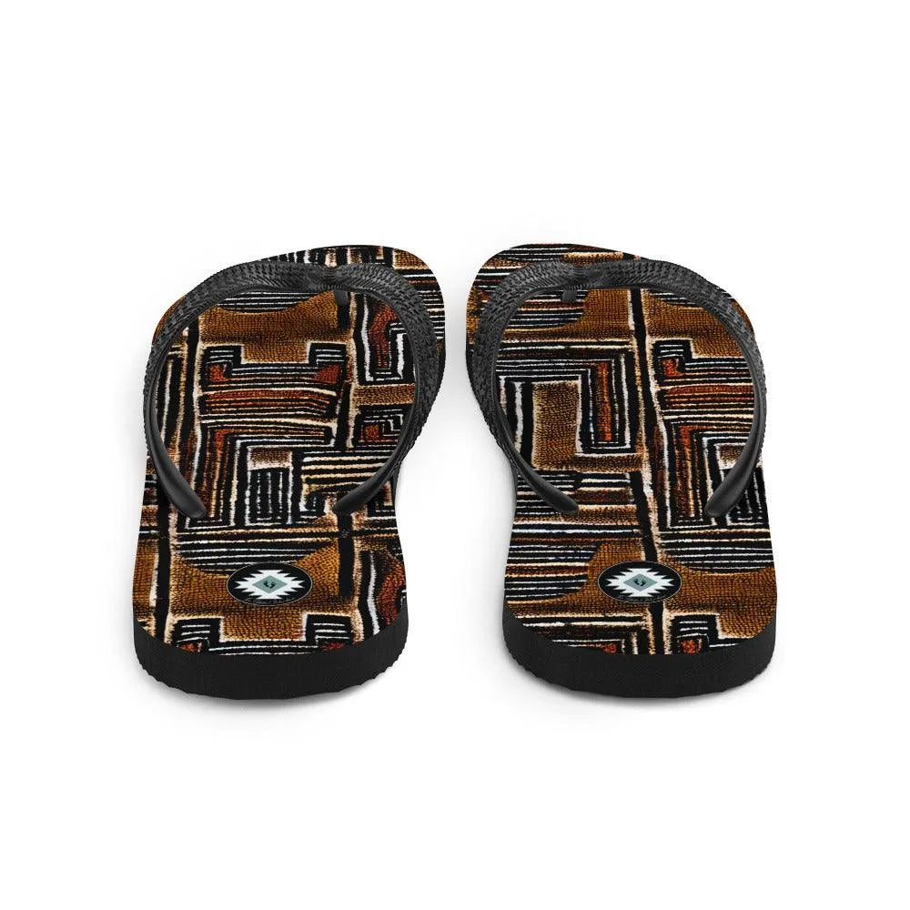 Malian Mud Cloth Flip Flops - The Global Wanderer