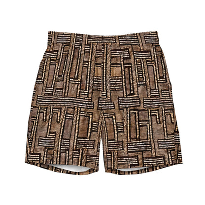 Malian Mud Cloth Recycled Men's Swim Trunks - The Global Wanderer