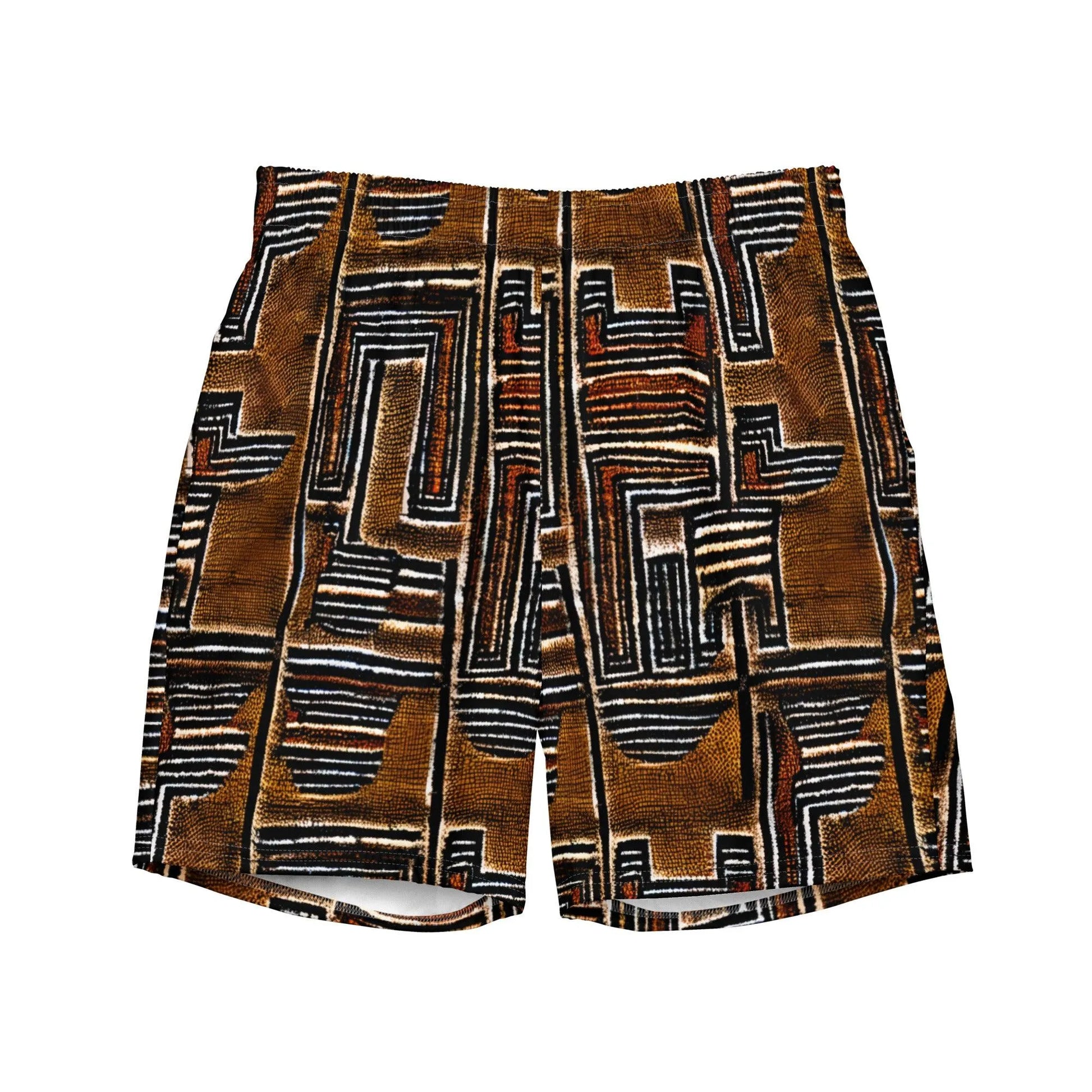 Malian Mud Cloth Recycled Men's Swim Trunks - The Global Wanderer