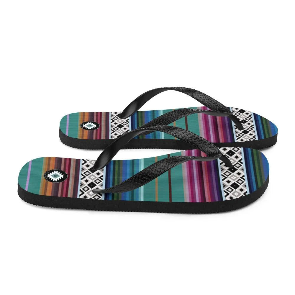 Mexican Aztec Flip Flops - The Global Wanderer