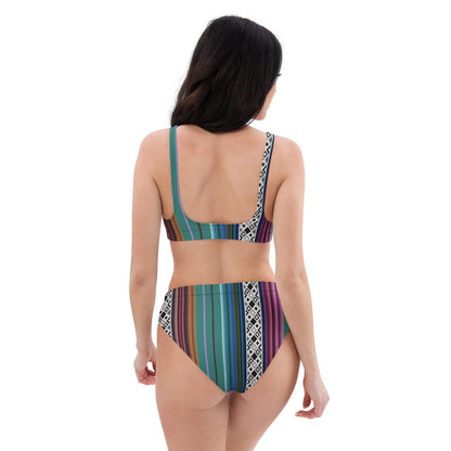 Mexican Aztec Recycled High-Waisted Bikini - The Global Wanderer