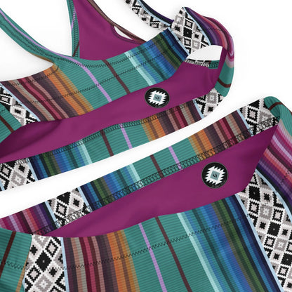 Mexican Aztec Recycled High-Waisted Bikini - The Global Wanderer