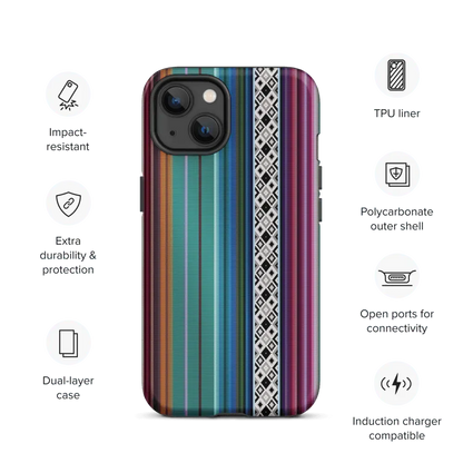 Mexican Aztec Tough MagSafe iPhone case - The Global Wanderer