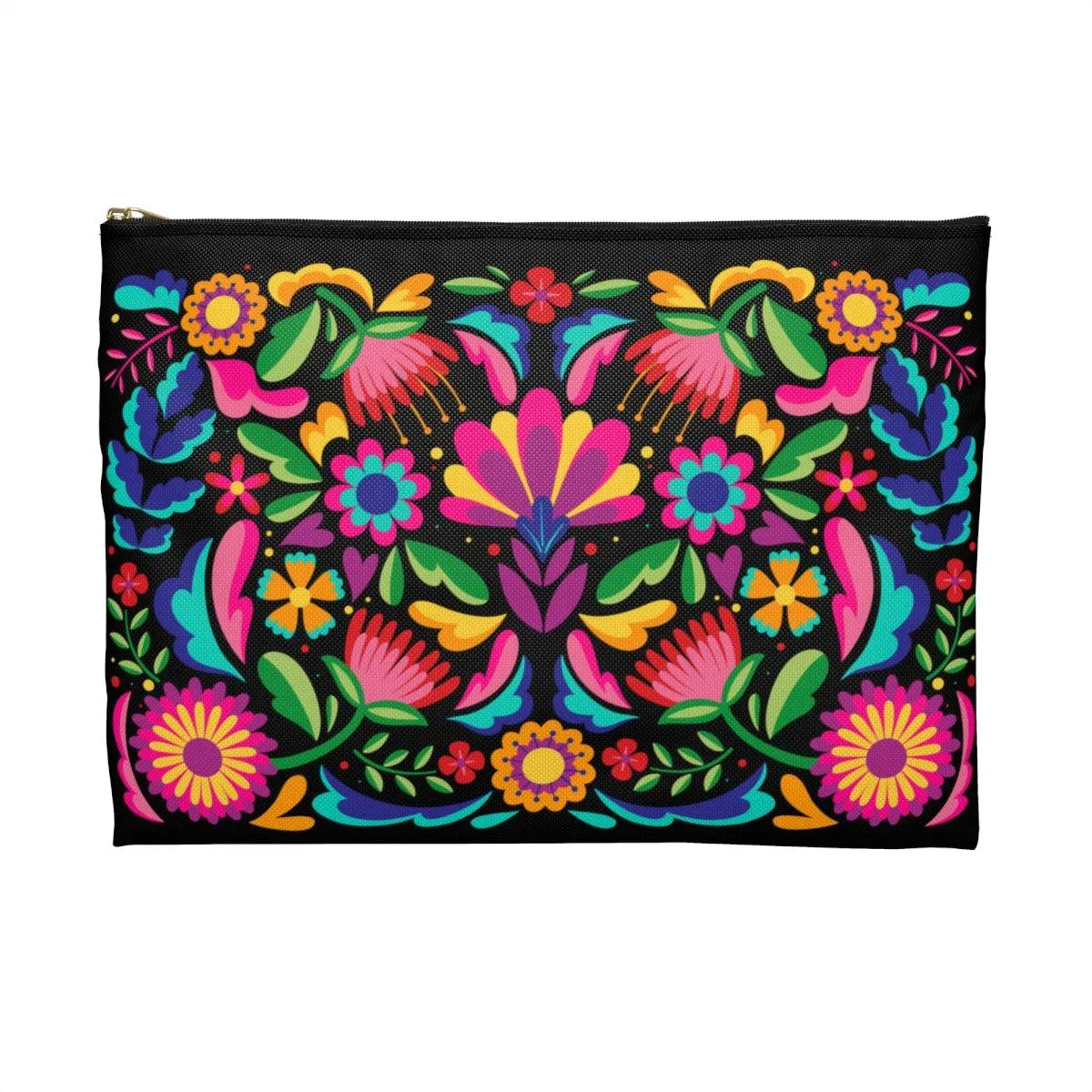 Mexican Black Otomi Print Pouch - The Global Wanderer