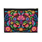 Mexican Black Otomi Print Pouch - The Global Wanderer