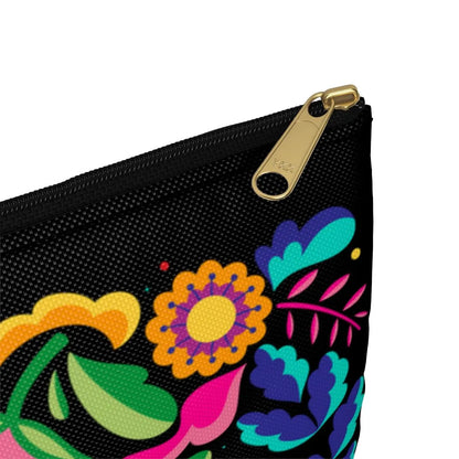 Mexican Black Otomi Print Pouch - The Global Wanderer