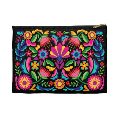 Mexican Black Otomi Print Pouch - The Global Wanderer